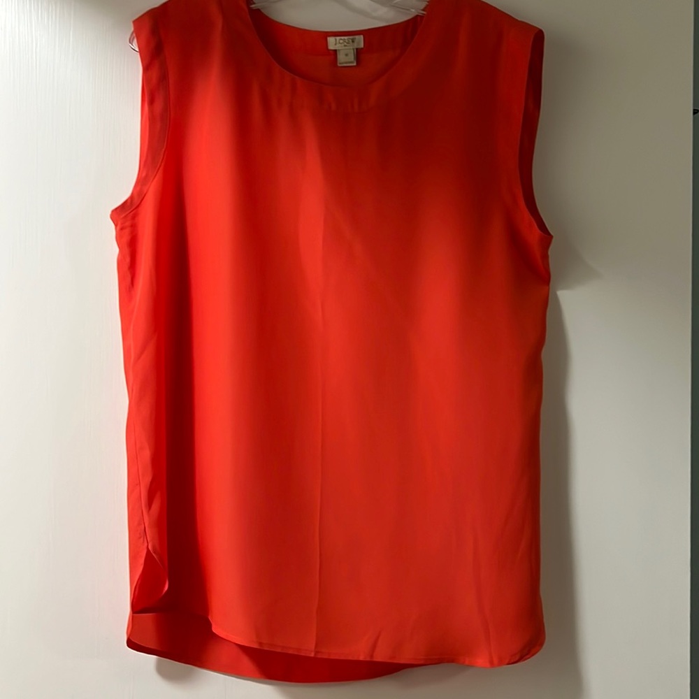 EUC J Crew Bright Orange/Coral Dress Shirt - Size Medium